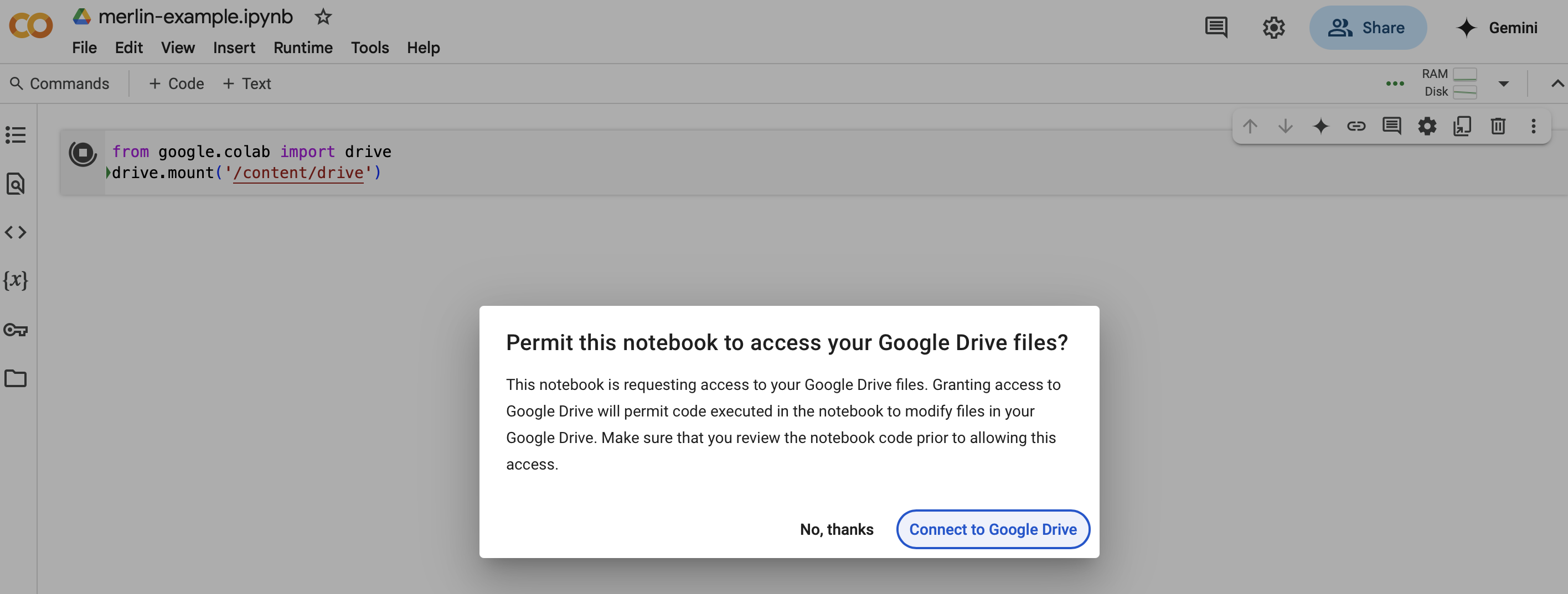 Access Drive - Step 1