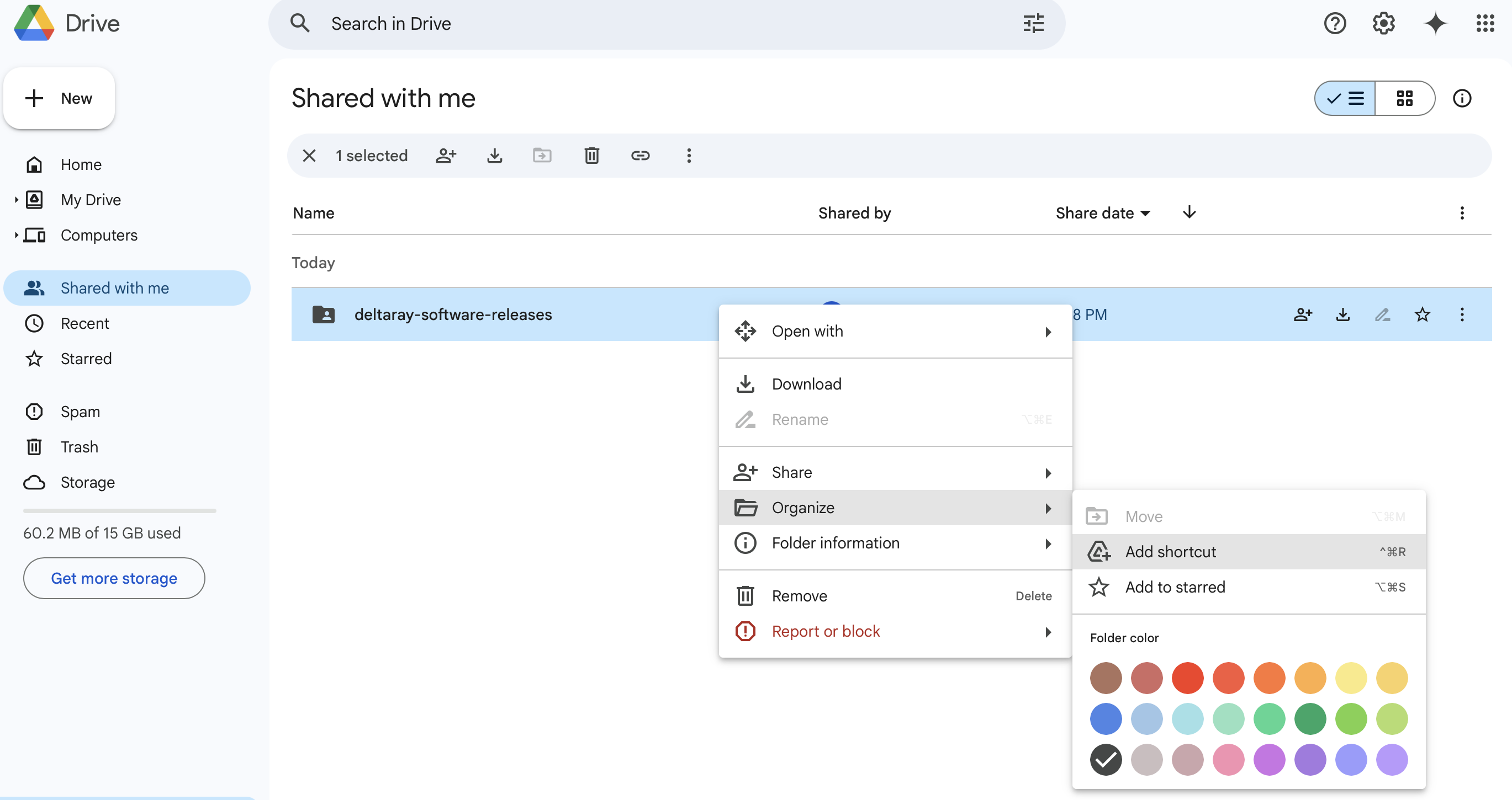 Add Shortcut - Step 1